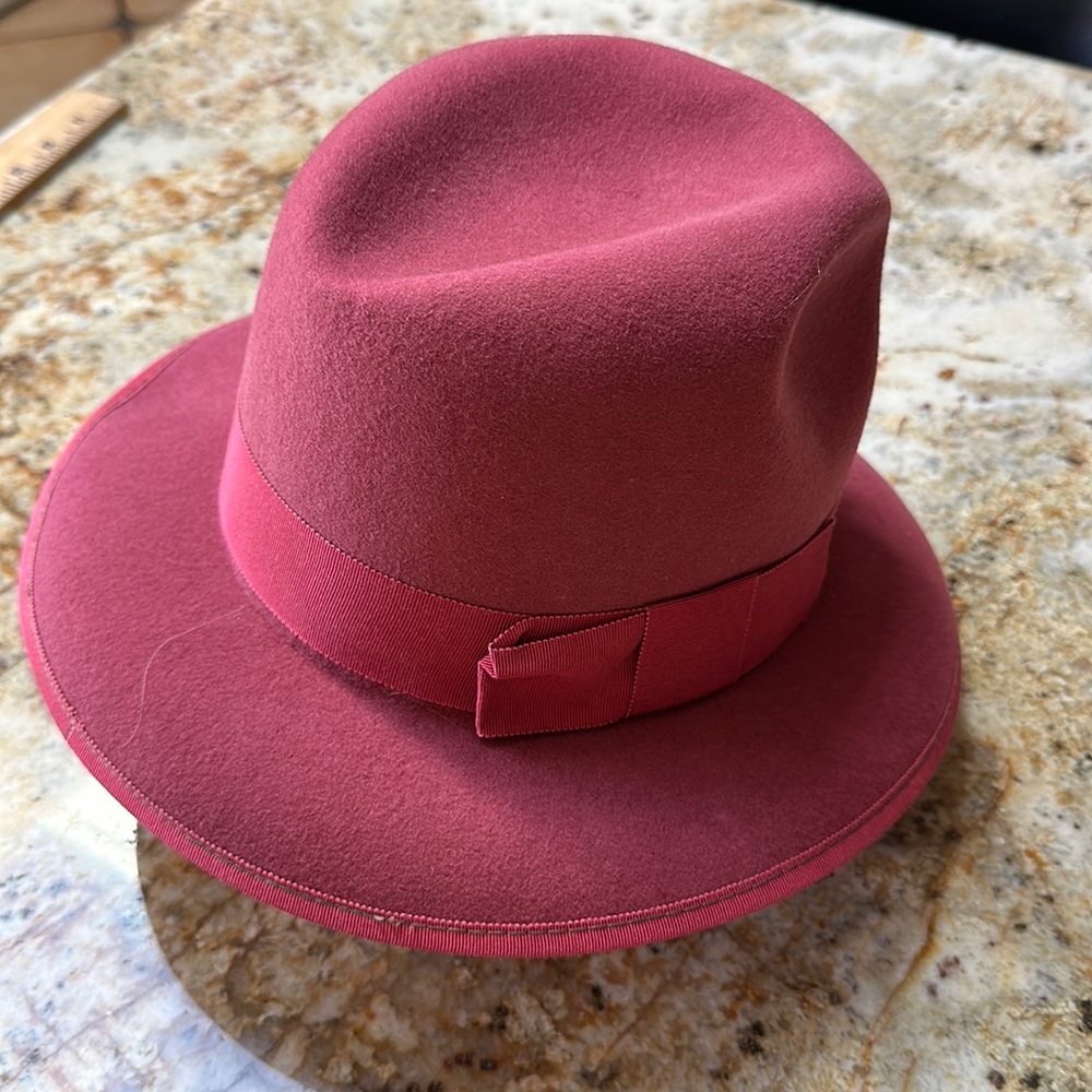 Eddy Brothers California wool Pink fedora hat